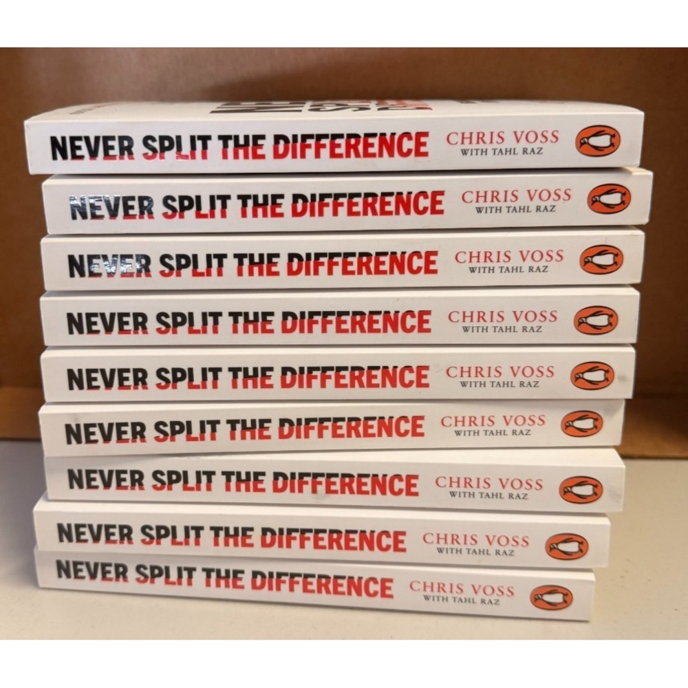 Never Split the Difference Paperback By Chris Voss 9 Copies New Lot of Books - Picture 7 of 7